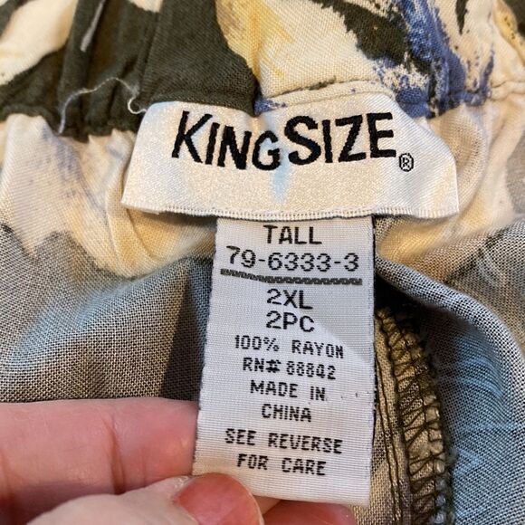 King Size Men’s Cabana Set Hawaiian Camp Shirt and Shorts Size 2X - Picture 5 of 13